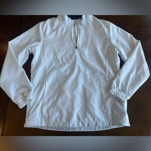 Pebble Beach Performance White Pullover Jacket Size Medium